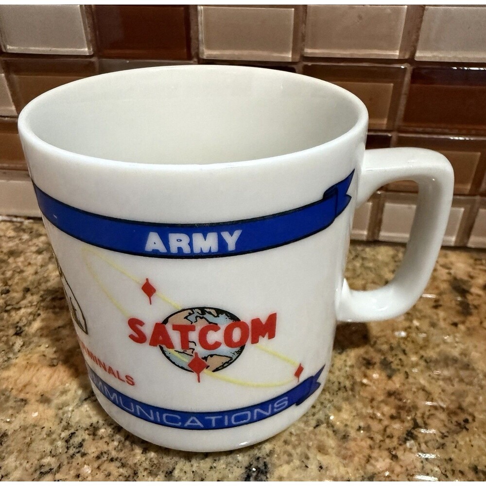 Vintage RCA Satcom Satellite Nipper Dog Coffee Mug Cup